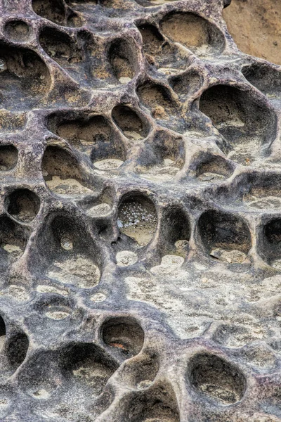 Honeycomb weathering patterns in the Yehliu Geopark, New Taipei, — Stock Photo, Image