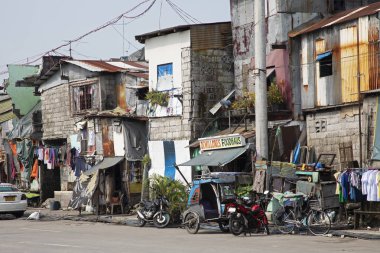 Manila, Filipinler 4 Ekim 2018 Filipinler 'in başkenti Manila sokaklarında yoksulluk