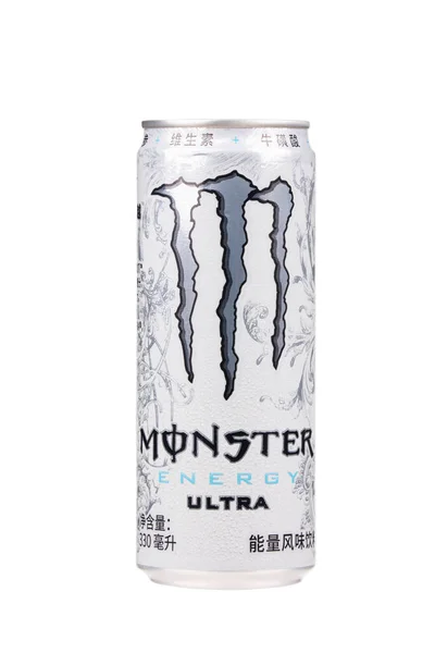 Guilin China May 2020 Una Lata Monster Energy Ultra Drink — Foto de Stock