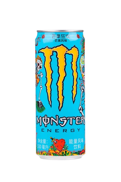 Guilin China May 2020 Una Lata Monster Energy Drink Importada — Foto de Stock