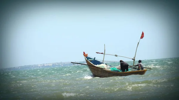 Bateaux Pêche Sur Plage Vietnam — Photo