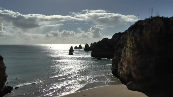 Algarve Bij Lagos Portugal — Stockvideo