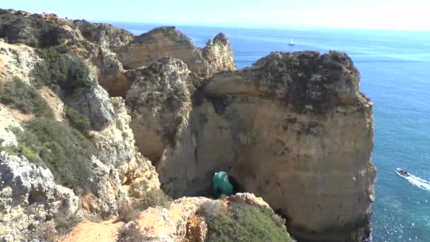 Algarve Bij Lagos Portugal — Stockvideo