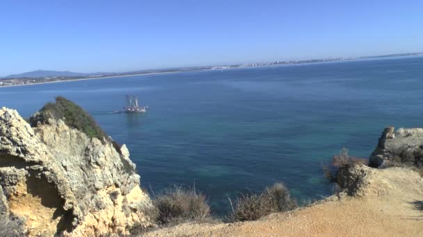 Algarve Bij Lagos Portugal — Stockvideo