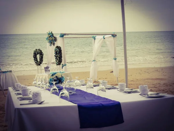 Ślub Piaszczystej Plaży Khao Lak — Zdjęcie stockowe