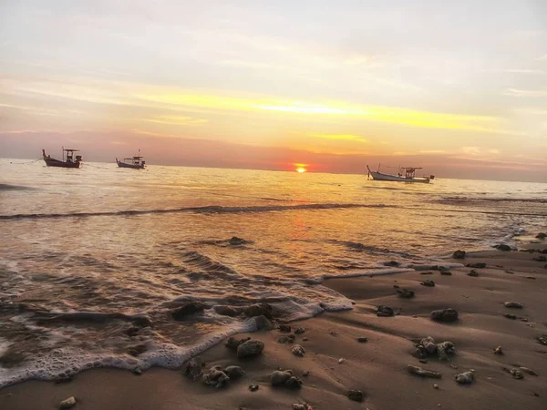 Zachód Słońca Plaży Khao Lak Tajlandia — Zdjęcie stockowe
