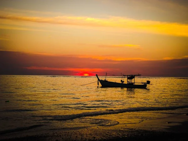 Puesta Sol Playa Khao Lak Tailandia — Foto de Stock