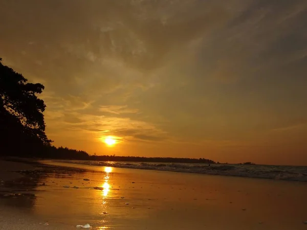 Sonnenuntergang Strand Von Khao Lak Thailand — Stockfoto