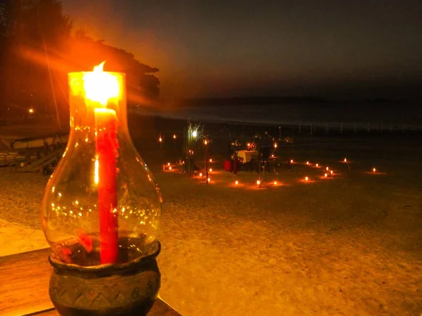 Zonsondergang Het Strand Van Khao Lak Thailand — Stockfoto