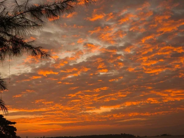 Zonsondergang Het Strand Van Khao Lak Thailand — Stockfoto