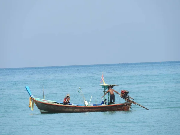 Bateaux Pêche Sur Stand Khao Lak — Photo