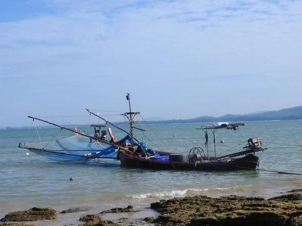 Barcos Pesca Stand Khao Lak — Fotografia de Stock