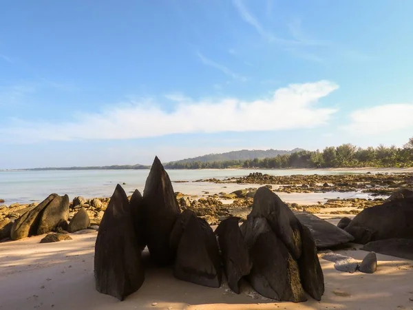 Rochers Sur Plage Sable Khao Lak — Photo