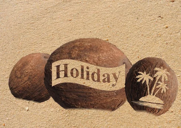 Kokosnötter Sanden — Stockfoto