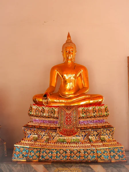 Goldbuddha Einer Tempelpflanze Thailand — Stockfoto
