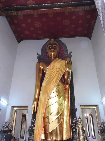 Buda Dourado Uma Planta Templo Tailândia — Fotografia de Stock