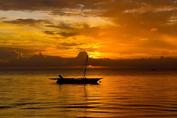 Puesta Sol Puestas Sol Playa Kenia — Foto de Stock