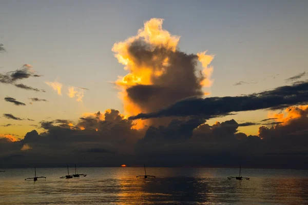 Puesta Sol Puestas Sol Playa Kenia — Foto de Stock