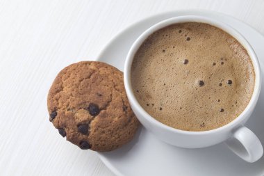 Kahve ve yulaf kurabiye ile Kahvaltı