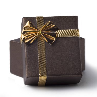 hediye kutusu şerit ve altın yayla