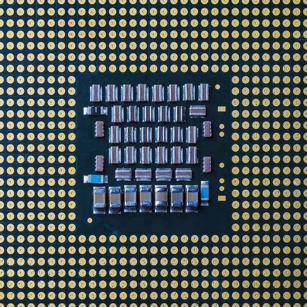 Processador Computador Foto Closeup Macro — Fotografia de Stock
