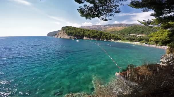 Θέα στη θάλασσα το καλοκαίρι — Αρχείο Βίντεο