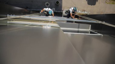 modern gökdelenin pencere Yıkama yıkama