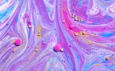 Renkli akrilik kabarcıklar. Soyut mürekkep tasarım şablonu karışık tex