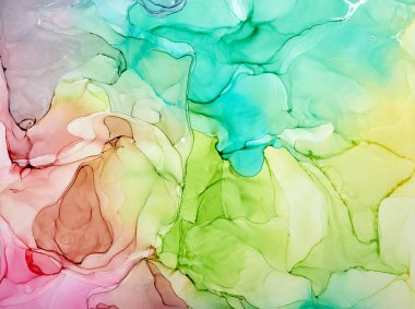  Soyut renkli arka plan, duvar kağıdı. Akrilik boyaların karıştırılması.