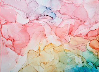  Soyut renkli arka plan, duvar kağıdı. Akrilik boyaların karıştırılması.