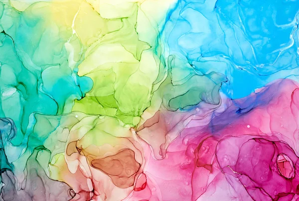 Abstract colorful background, wallpaper. Mixing acrylic paints. — Stock Photo, Image