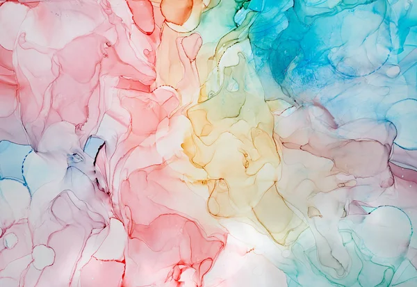 Abstrakte bunte Hintergrund, Tapete. Mischen von Acrylfarben. — Stockfoto