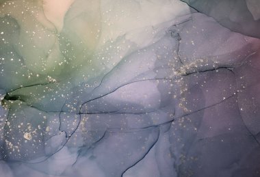 Alkol mürekkebi renkleri saydam. Soyut çok renkli mermer kapsül