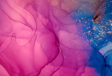 Alkol mürekkebi renkleri saydam. Soyut çok renkli mermer kapsül