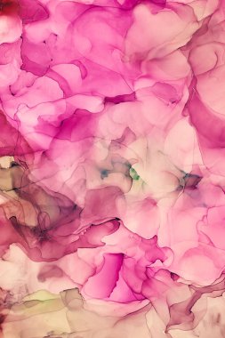 Alkol mürekkebi renkleri saydam. Soyut çok renkli mermer kapsül