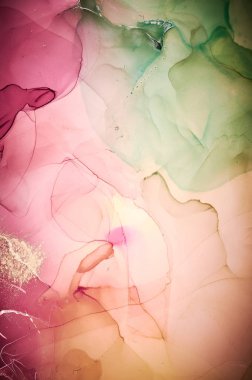 Alkol mürekkebi renkleri saydam. Soyut çok renkli mermer kapsül