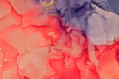 Alkol mürekkebi renkleri saydam. Soyut çok renkli mermer kapsül