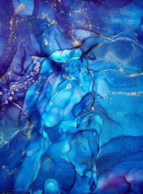 Alkol mürekkebi renkleri saydam. Soyut çok renkli mermer kapsül