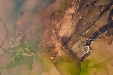 Alkol mürekkebi renkleri saydam. Soyut çok renkli mermer kapsül