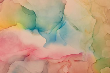 Alkol mürekkebi renkleri saydam. Soyut çok renkli mermer kapsül