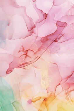 Alkol mürekkebi renkleri saydam. Soyut çok renkli mermer kapsül