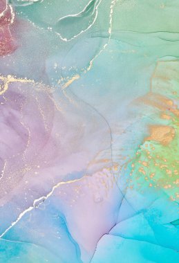 Alkol mürekkebi renkleri saydam. Soyut çok renkli mermer kapsül