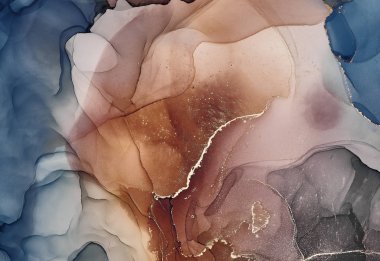 Alkol mürekkebi renkleri saydam. Soyut çok renkli mermer kapsül