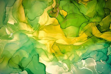 Alkol mürekkebi renkleri saydam. Soyut çok renkli mermer kapsül