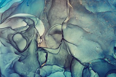 Alkol mürekkebi renkleri saydam. Soyut çok renkli mermer kapsül