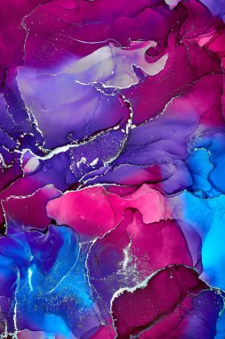 Alkol mürekkebi renkleri saydam. Soyut çok renkli mermer kapsül