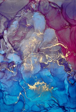 Alkol mürekkebi renkleri saydam. Soyut çok renkli mermer kapsül