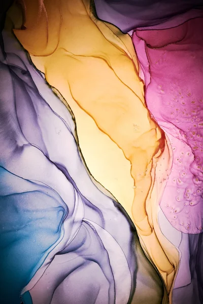 Χρώμα μελανιού αλκοόλ ημιδιαφανές. Αφηρημένη πολύχρωμη μαρμάρινη tex — Φωτογραφία Αρχείου