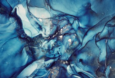 Alkol mürekkebi renkleri saydam. Soyut çok renkli mermer kapsül