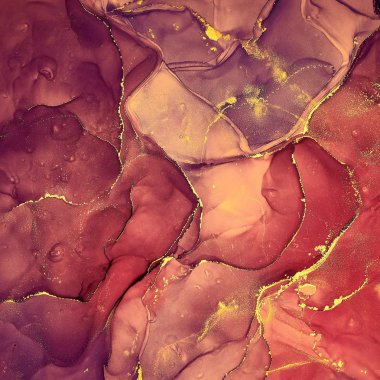 Alkol mürekkebi renkleri saydam. Soyut çok renkli mermer kapsül